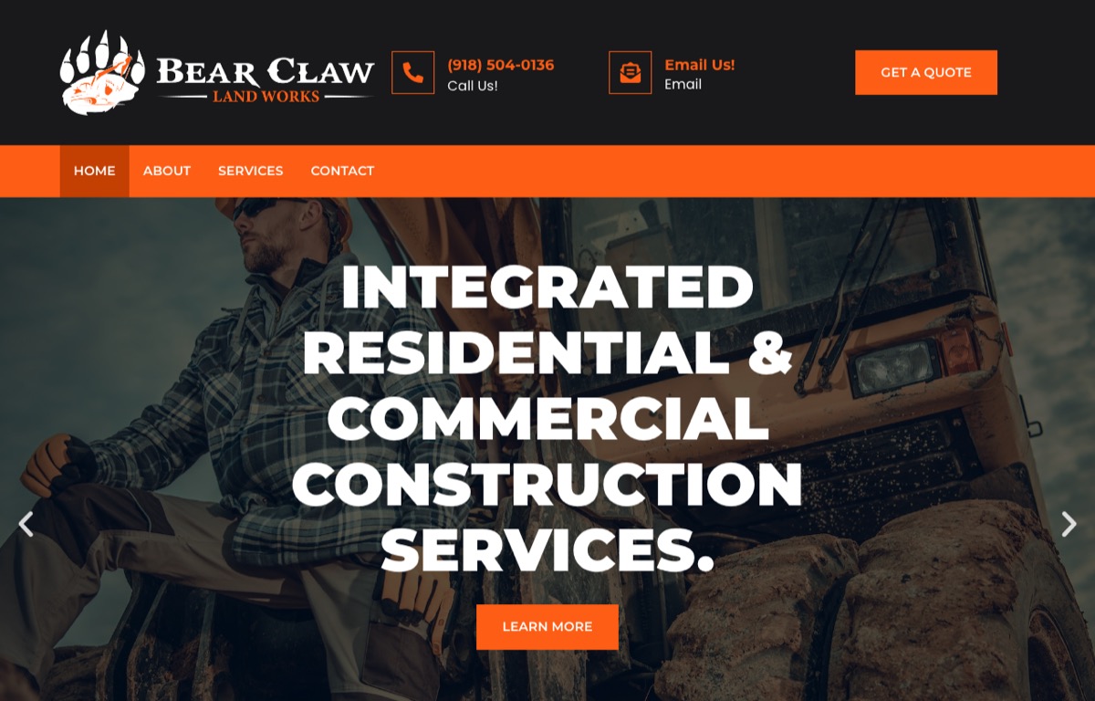 Bear Claw Land Works - Website & Branding